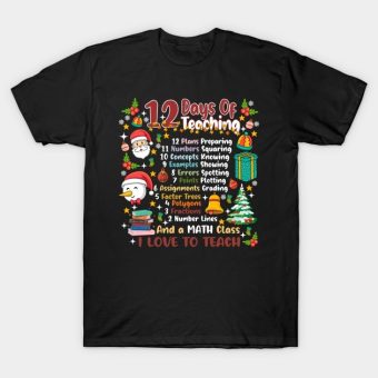 12-Days-Of-Teaching-Christmas-Teacher-T-Shirt